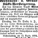1870-12-25 Kl Versteigerung Haus Beier